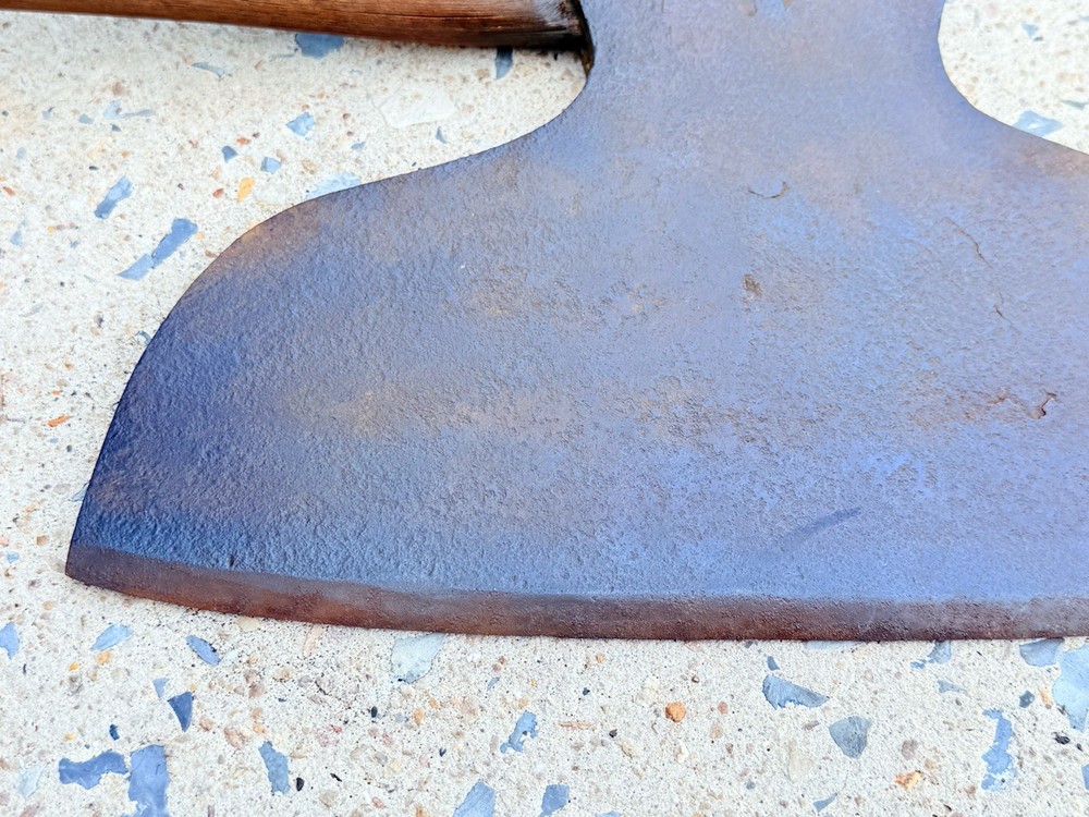 Antique Broad Axe 13 in. Signed Large