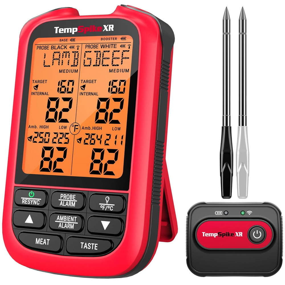 Thermopro 2000FT Wireless Meat Thermometer with 2 Ultra-Thin Meat Probe, Smart