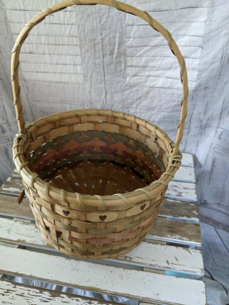Wicker heart basket spring decor kitchen home