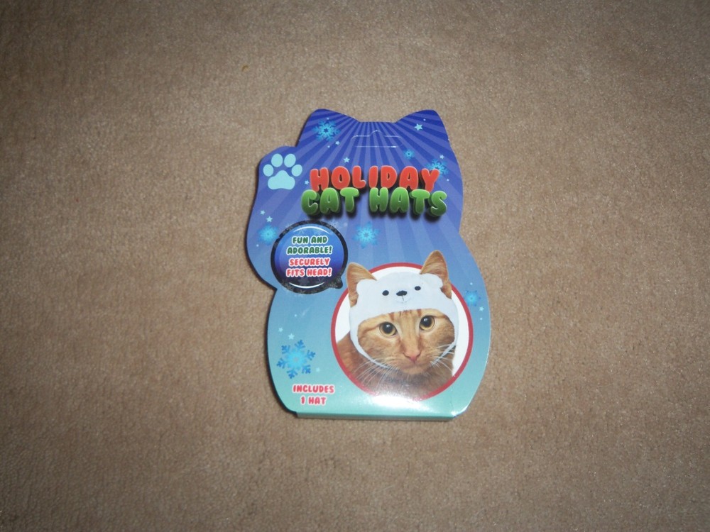 NEW, Holiday Cat Hat - POLAR BEAR