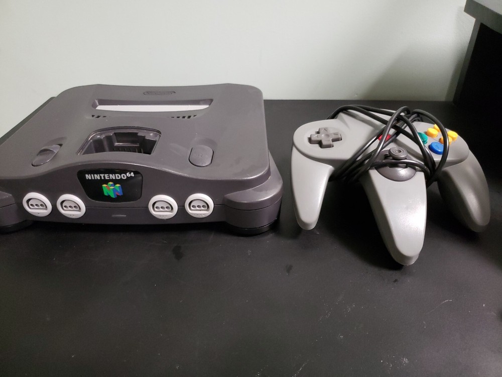 Nintendo N64 Console Jump Pack OEM Grey Controller W/ No Connecion Cords
