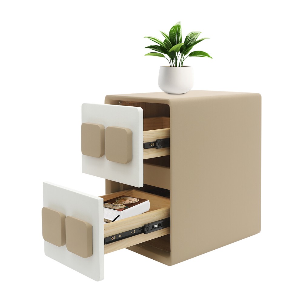 Modern Minimalist End Table, Bedside Table for Bedrooms, Floorstanding End Table