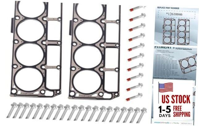LS3 5-Layer Head Gaskets with Head Bolt Kit Fit for Chevy GMC Express