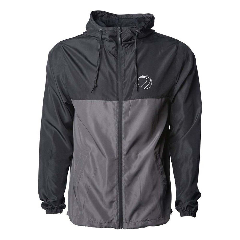 Dye Gaslamp Windbreaker Jacket - Black / Grey Size: Medium
