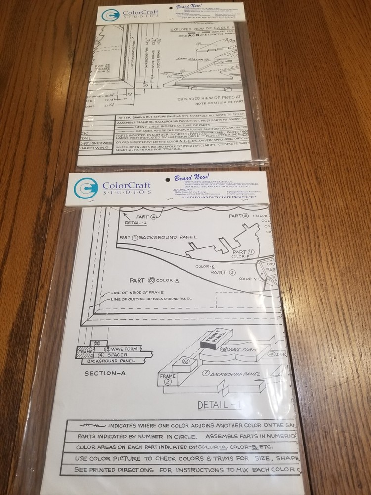 ColorCraft Studios Woodworking Plans. American Eagle & Lighthouse. FULL SCALE
