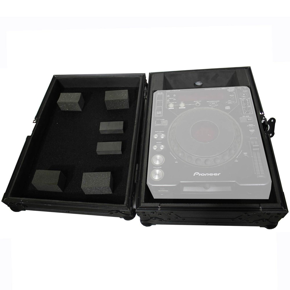 ProX XS-CD Large Format Tabletop CD/CDJ Player Flight Case Pair - Black