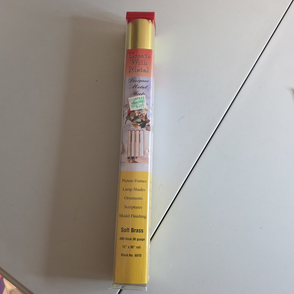 NEW K&S ENGINEERING CREATE WITH METAL SOFT BRASS 12”X30” ROLL #6010