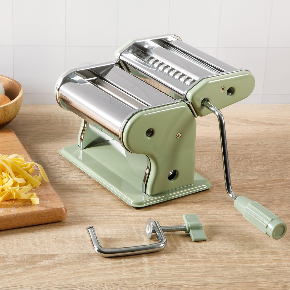 Sur La Table Kitchen Essential Va Bene Manual Pasta Maker, Juniper Green