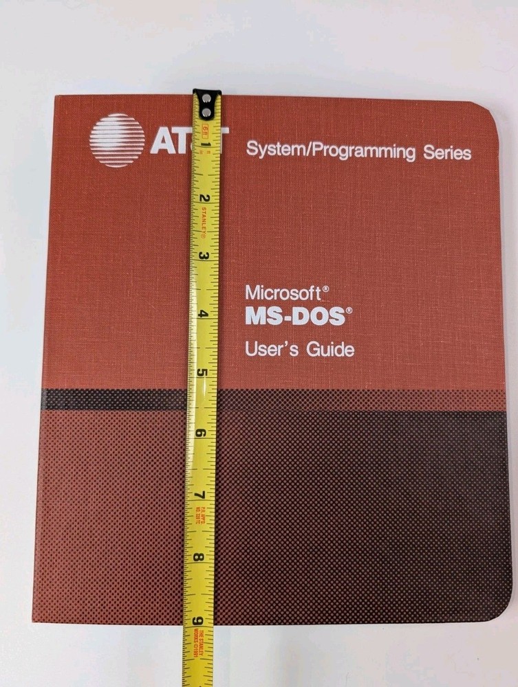AT&T Microsoft MS-DOS User’s Guide Binder Vintage System Programming (Empty)