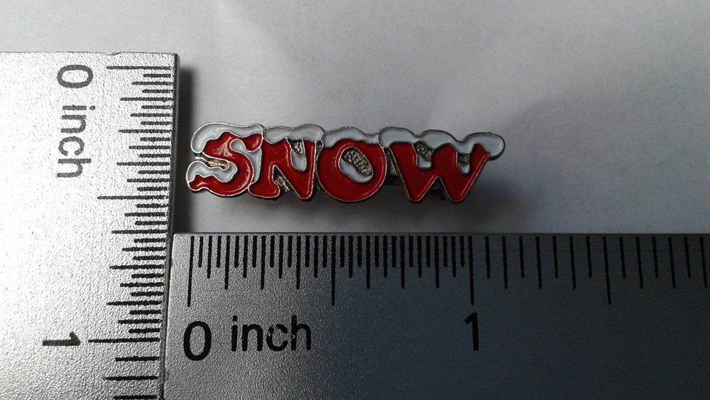 Snow Ski Skiing Red Enamel Pin