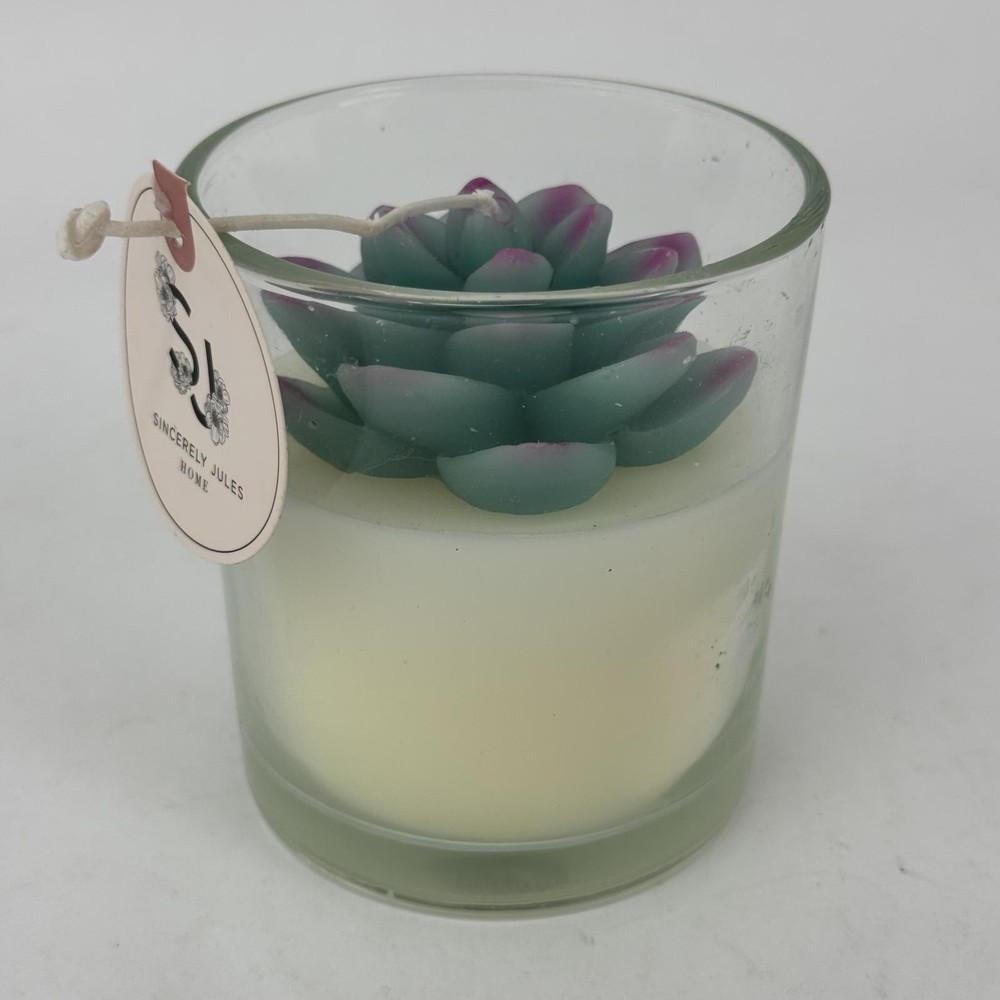 Sincerely Jules Succulent Design Harmony Soy Blend Candle 9.5 Ounce