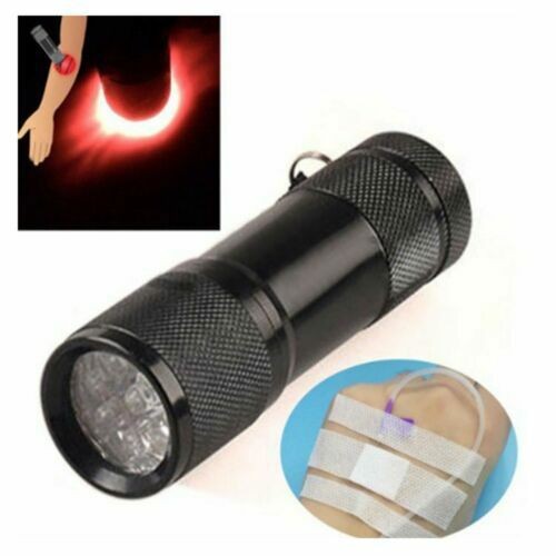 9 LED Red Torch 670NM Deep Red Light Flashlight Against Deteriorating Eyesight