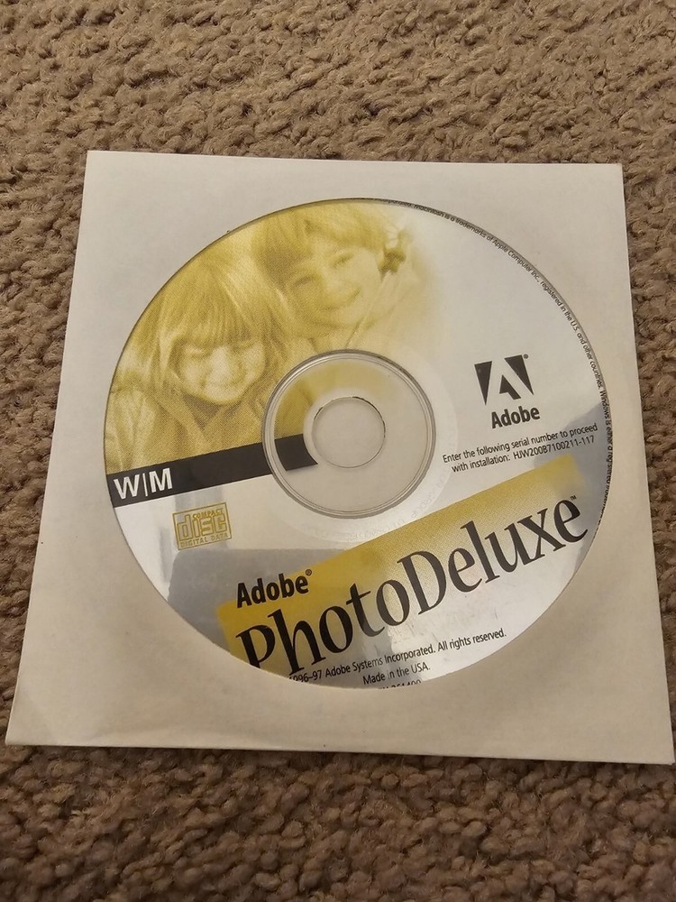 Adobe Photo Deluxe v2.0 Macintosh 1996 / 97 CD Software Disc Excellent