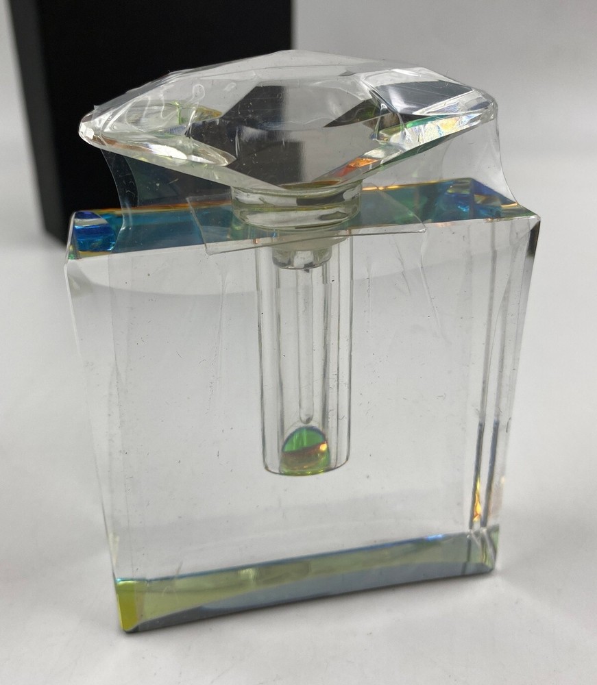 Marilyn Miglin Empty Perfume Bottle w/Stopper & Funnel Refillable Square Unused