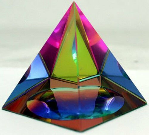 Crystal Iridescent Pyramid - Rainbow Colors 2.3" with Gift Box