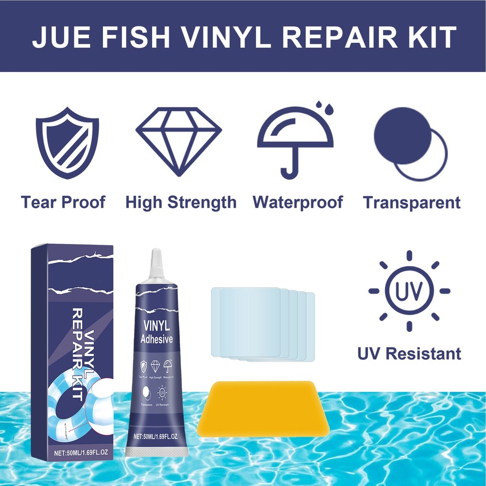 Air Mattress Patch Kit Waterproof Vinyl Patch Kit, High Strength InflatablePatch