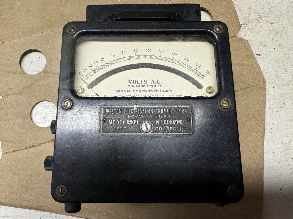 Weston Electrical Instrument Co AC Voltmeter Model 433
