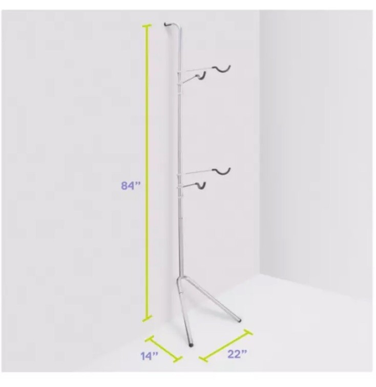 Delta Cycle 2 Bike Gravity Pole Stand - SILVER/GREY New