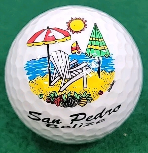 San Pedro Belize Logo Golf Ball
