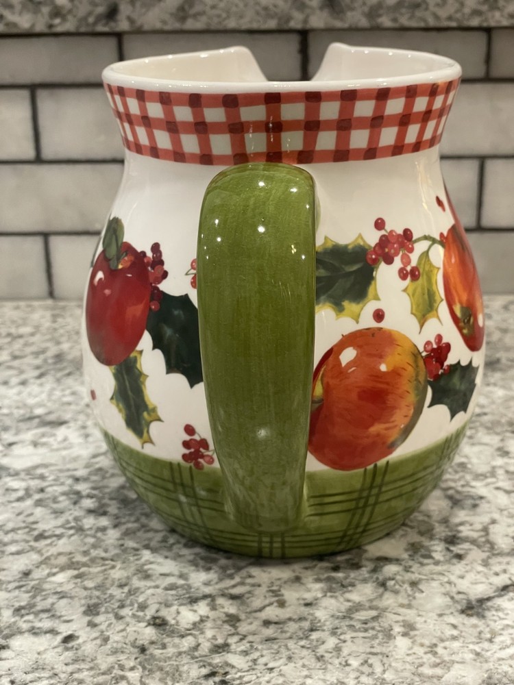 Hallmark Mitford 48oz Holiday Apple Pitcher