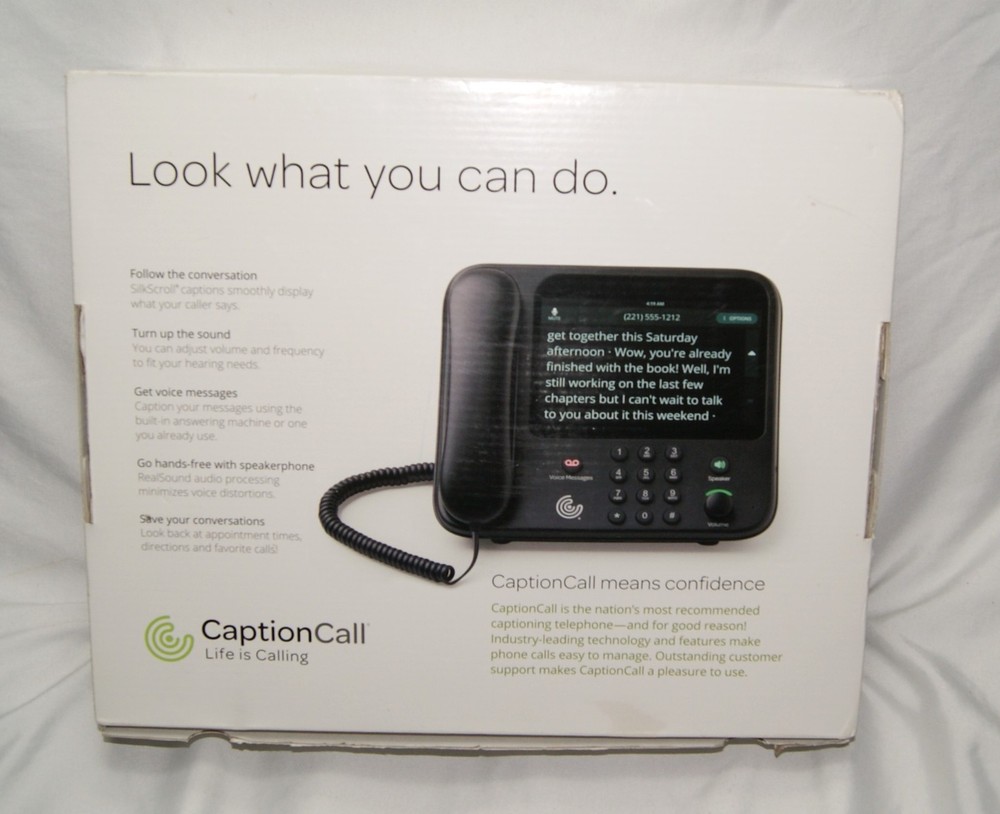 Caption Call Phone 78T Black Hearing Impaired Touch Screen Tested