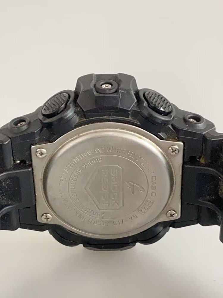 CASIO Quartz Watch G SHOCK Digital Analog Rubber SLV BLK
