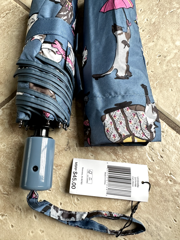 VERA BRADLEY UMBRELLA "CAT'S MEOW" :NWT CATS