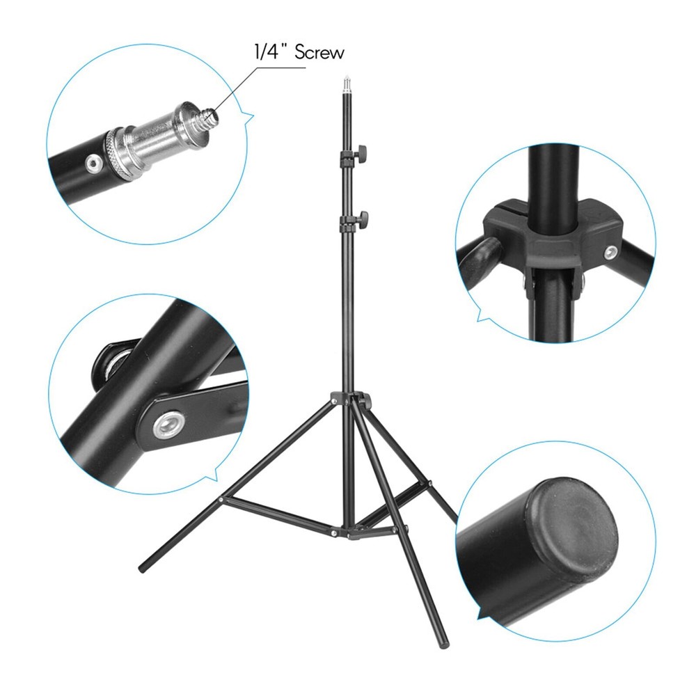 Portable Adjustable 2M Light Stand Tripod For Studio Photo Flash LED Lighting