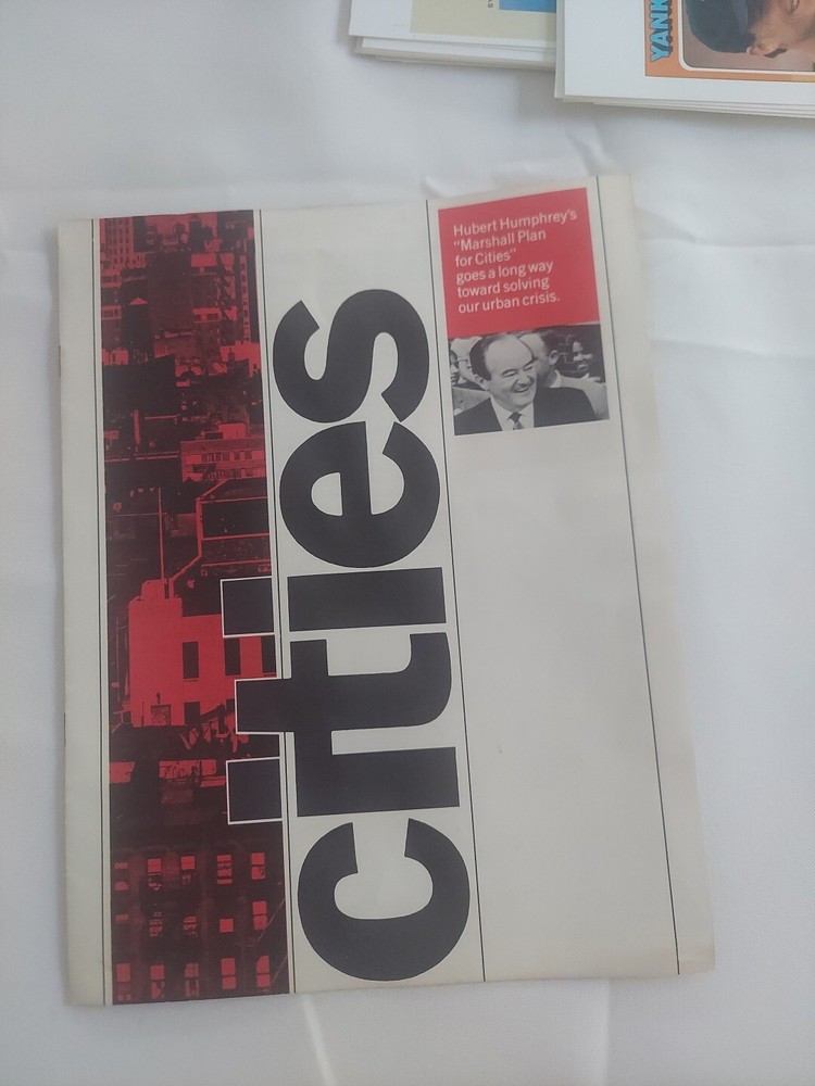 Hubert Humphrey Marshall Plan For Cities Large Format Pamphlet