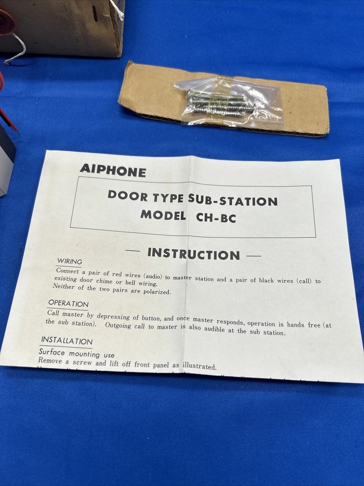 NEW Aiphone CH-BC Surface Mount Audio Door Station