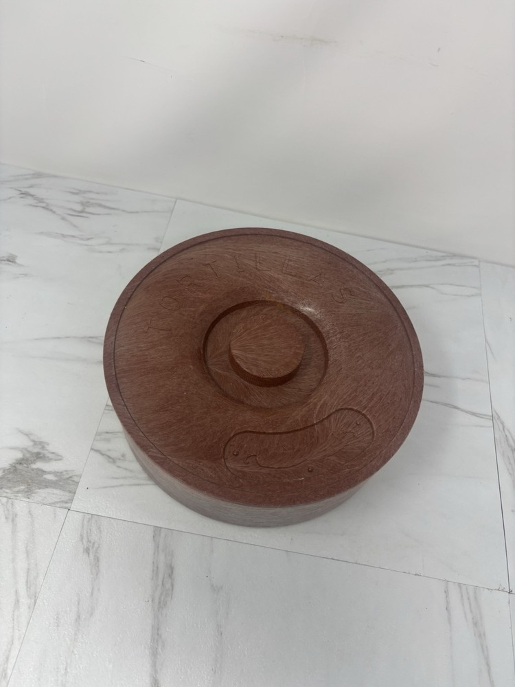Tortilla Warmer Keeper Serving Container With Lid Brown