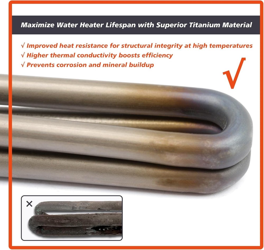 3 Pcs Titanium HE 90240 Water Heater Heating Element Replacement for 3 Pack