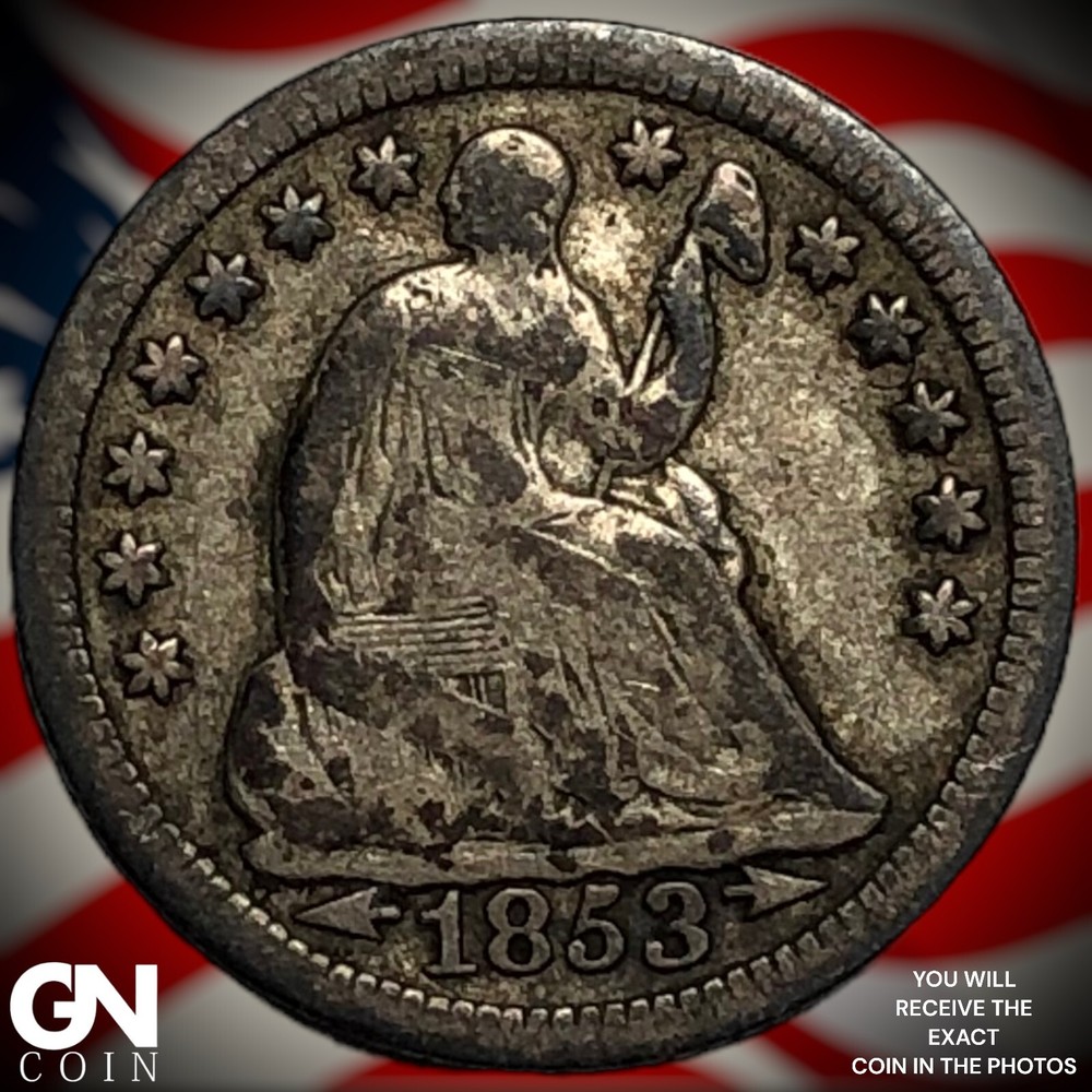 1853 Seated Liberty Half Dime  M7079