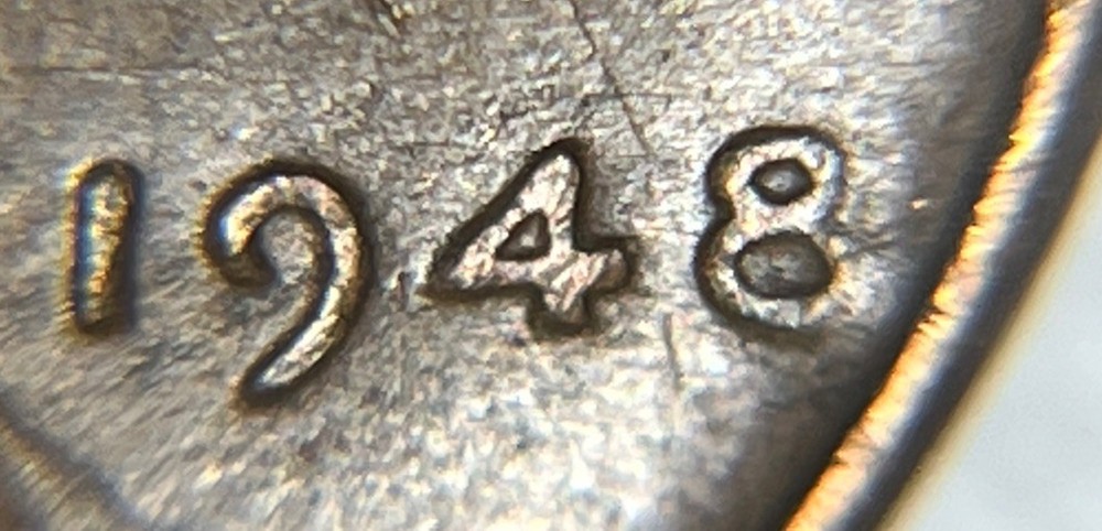 1948 Penny Error Slight Doubling In Date DDO Date Error