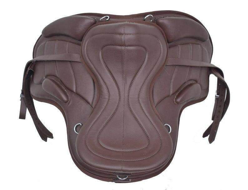 Treeless Freemax Leather Saddle + Girth Combo