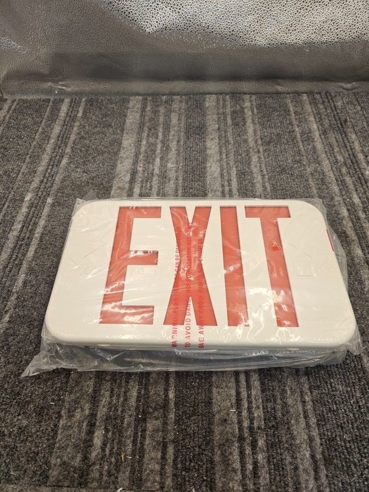 (QTY 2) Lithonia Lighting Contractor Select Switch Hardwired LED White Exit Sign