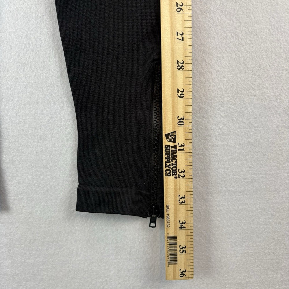 Spanx Seamless Side Zip Ankle Leggings Womens Small Black