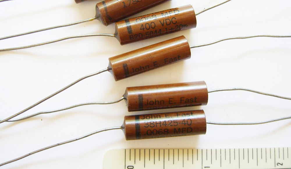 5 NOS John E Fast Capacitors .0068 uf 400 v