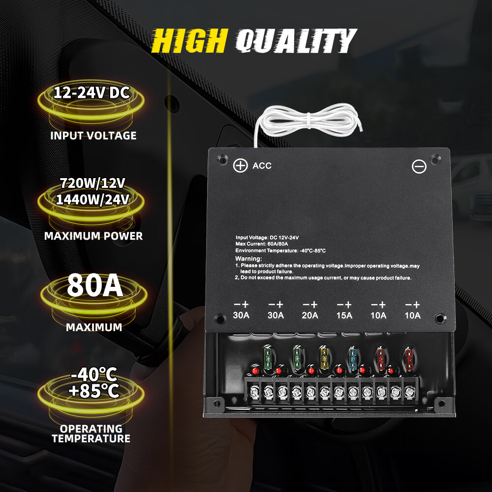 For Dodge Ram 1500 Grab Handle Wireless Auxiliary SwitchPanel 6Gang Relay System