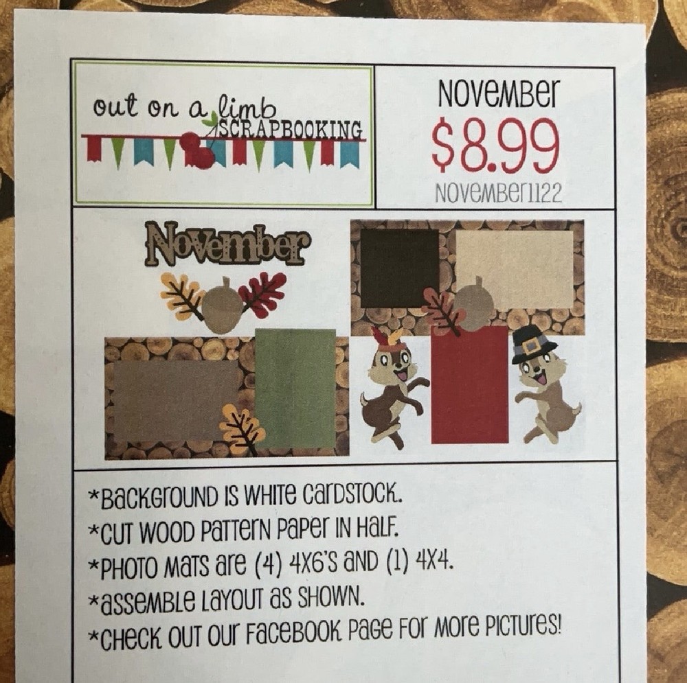 Out on a Limb Scrapbook Kit November Fall