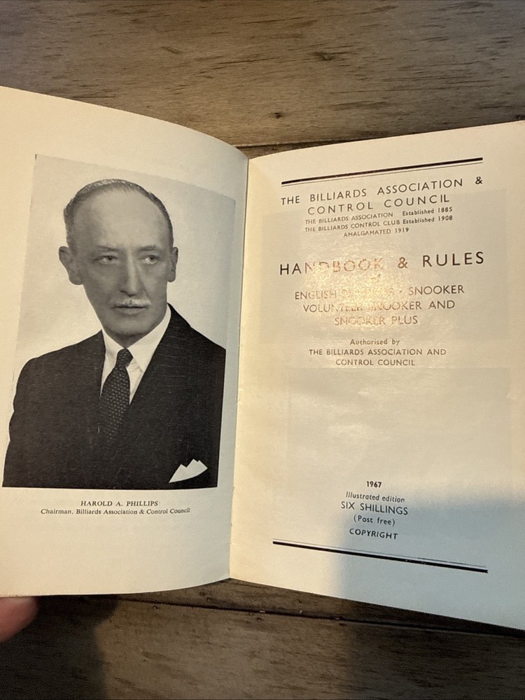 1967 Billiards Rulebook