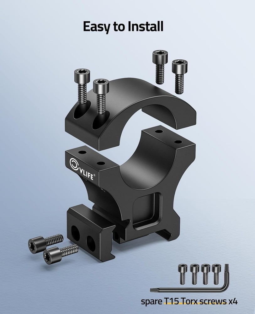 Precision 1 Inch Scope Rings Scope Mount - 2 Pieces