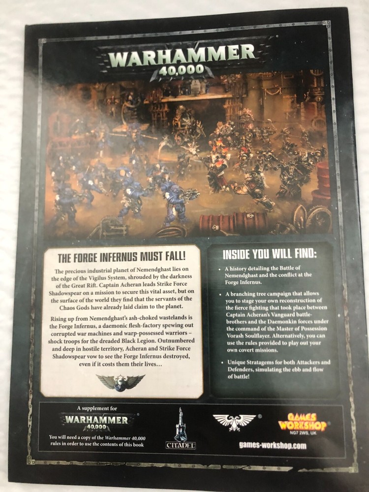 Warhammer 40K 2019 Shadowspear Soft Cover Excellent OOP Starter Set Book