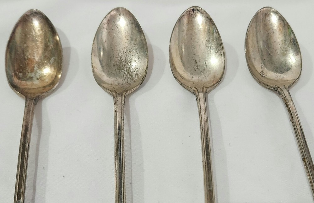 LADY DORIS PRINCESS 4 pieces ICED TEA SPOONS silverplate flatware silverware