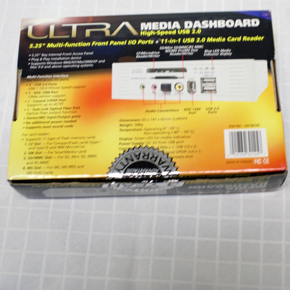 Ultra Media Dashboard High Speed USB 2.0 Internal Multibay Reader