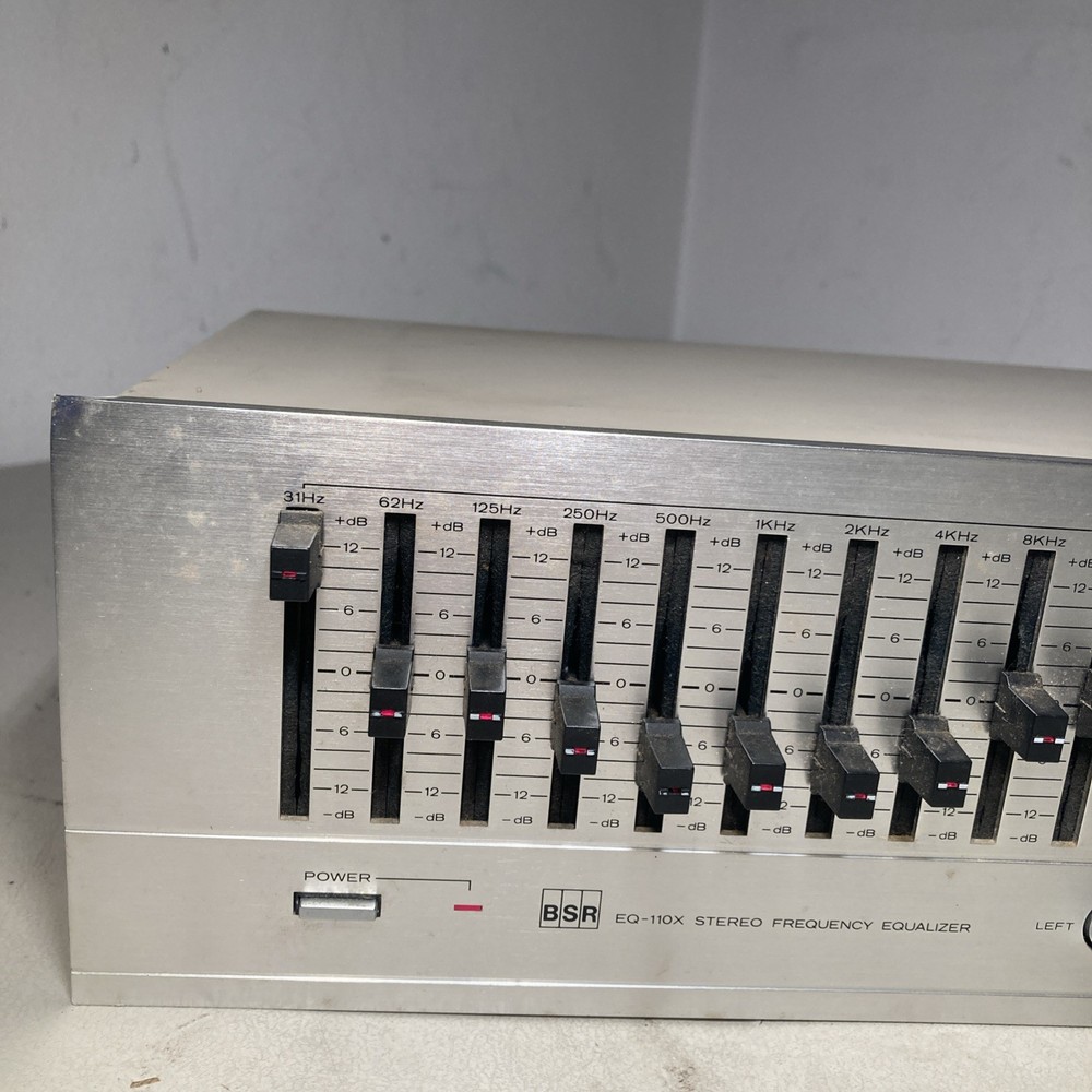 Vintage BSR EX-100 Stereo Frequency Equalizer - Tested Working