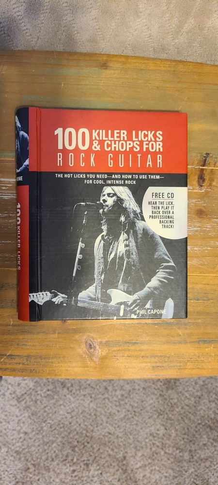 100 Killer Licks & Chops for Rock Guitar Book & CD by Phil Capone, Intermediate