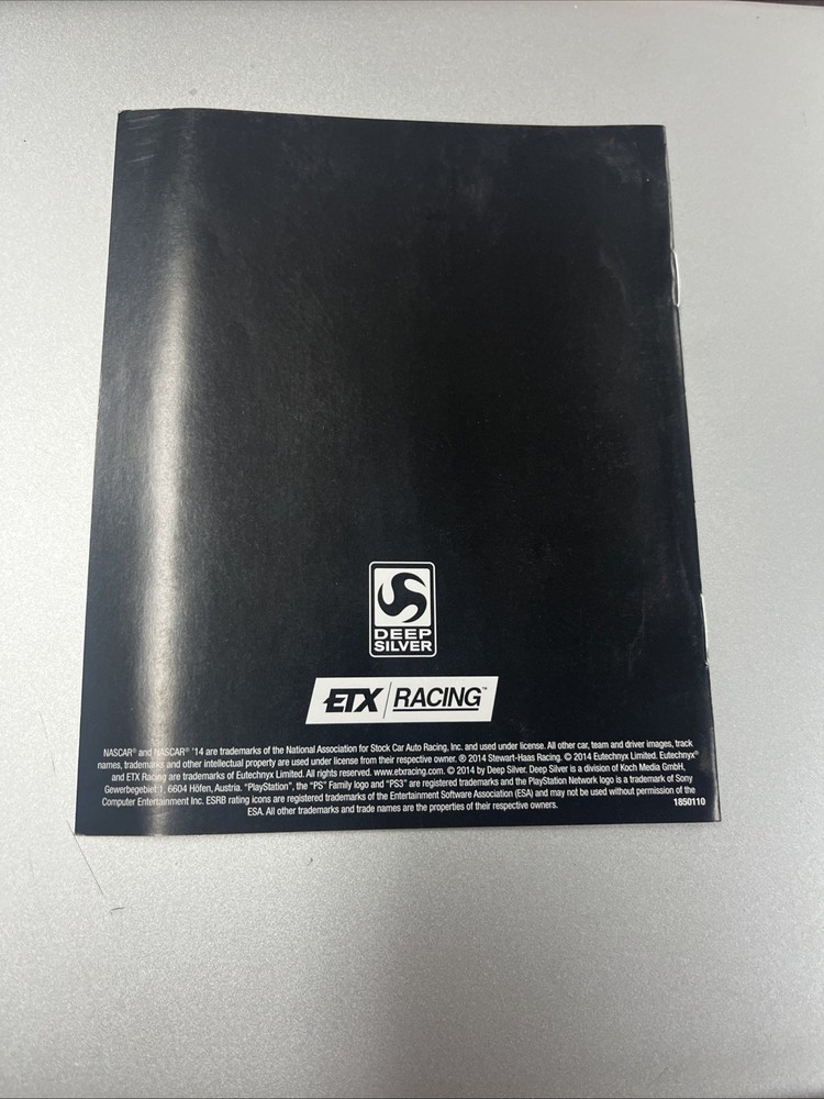 Nascar 14 PS3 MANUAL ONLY Authentic