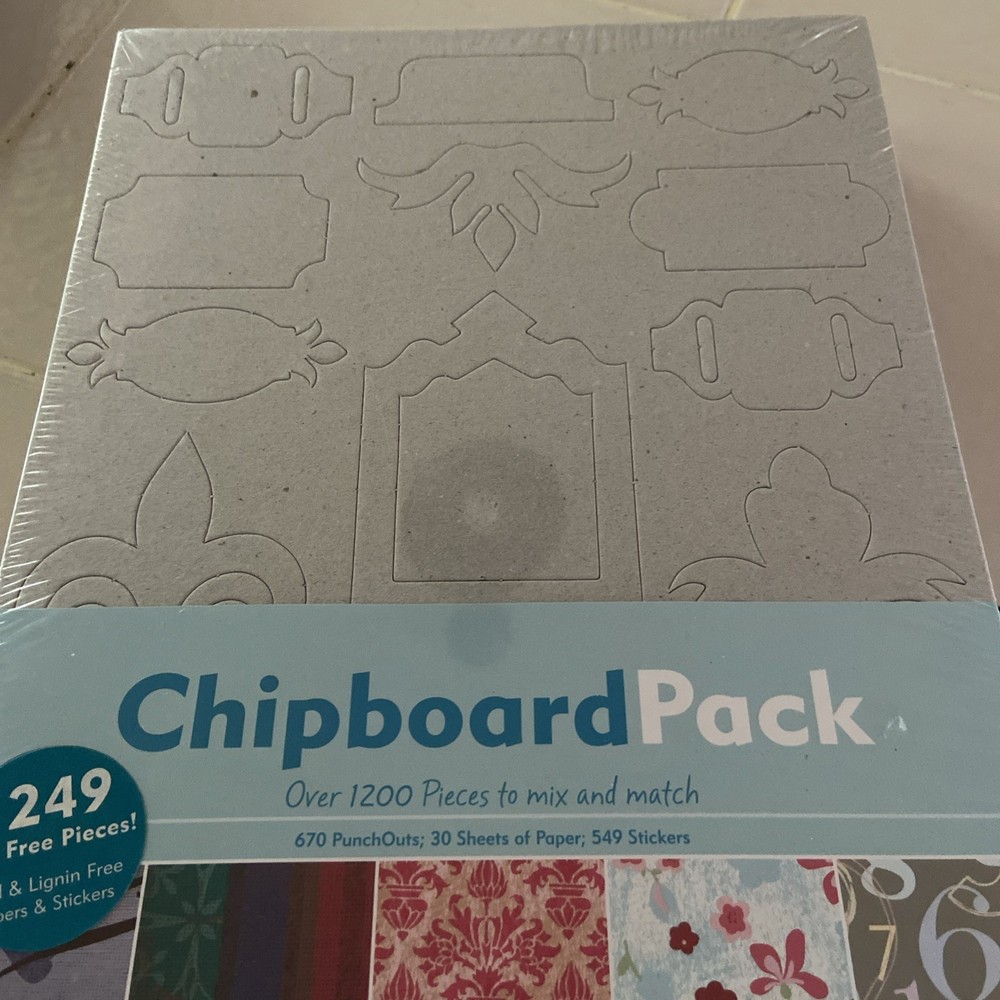 Chipboard Pack for Scrapbooking & Paper Crafts, Over 1200 Pieces