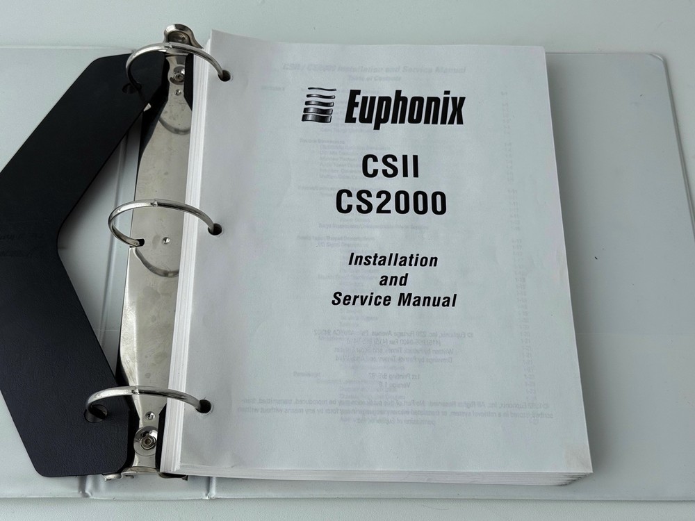 Euphonix CSII / CS2000 Software Discs + Operating Service Manual + Schematics